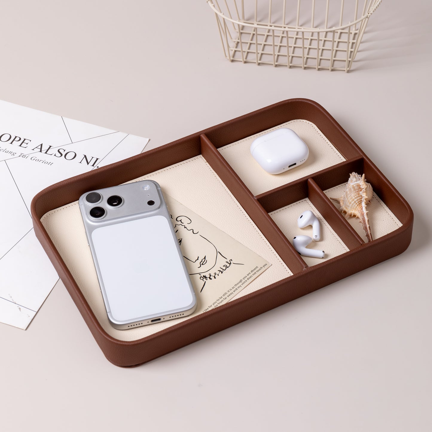 Desk Organizer Compartment Tray