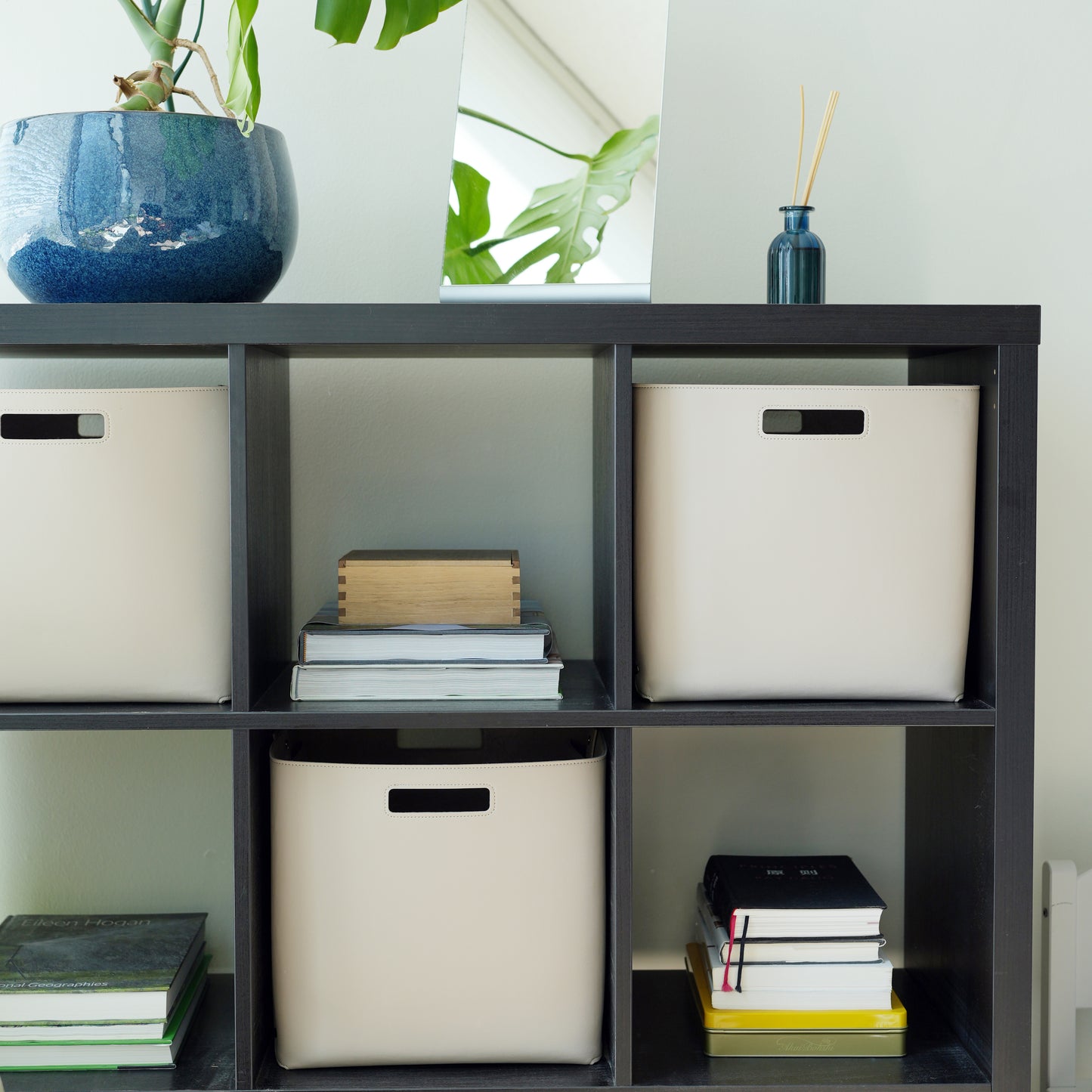 Set of Felt-lined Storage Basket for Cube Organizer