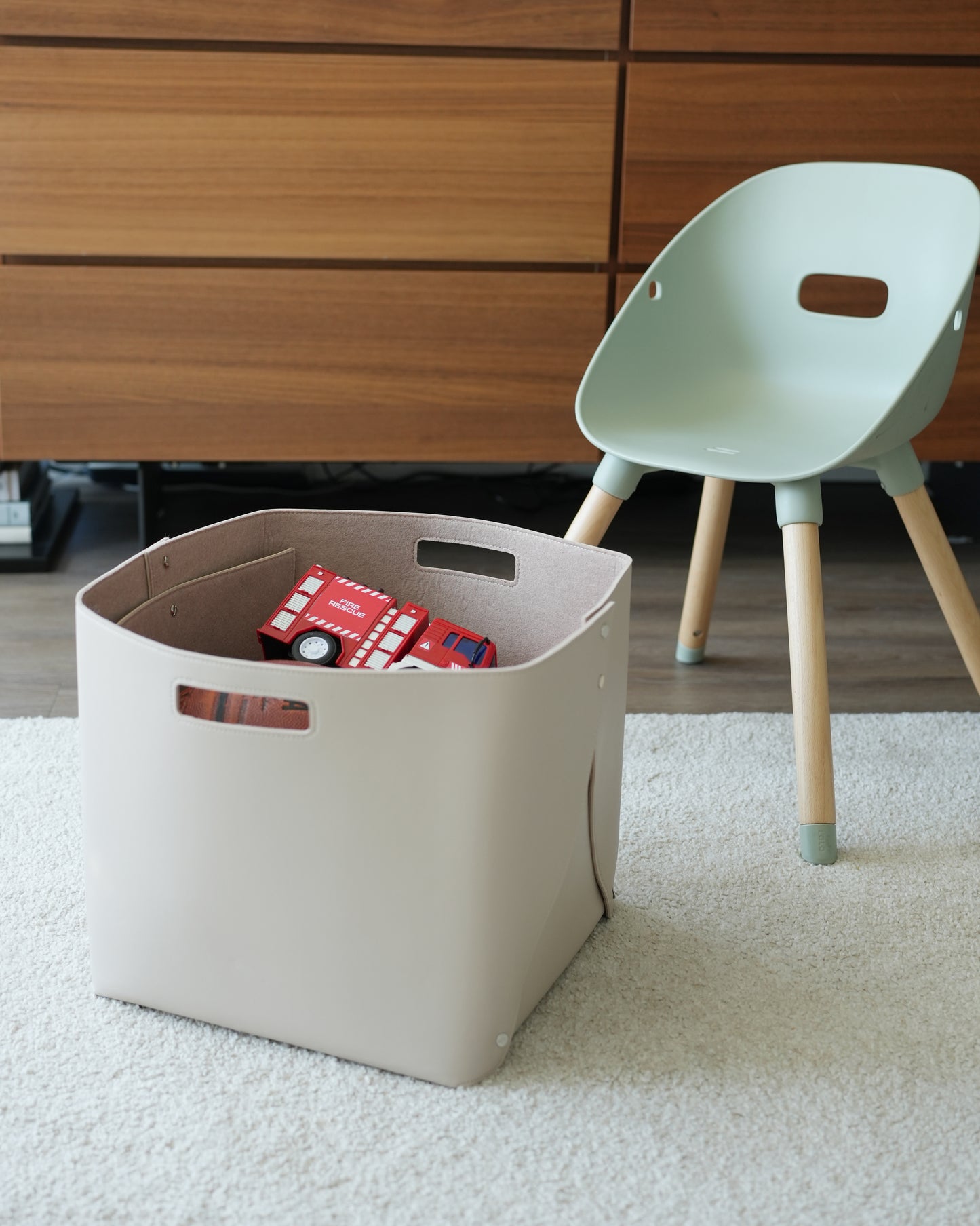 Set of Felt-lined Storage Basket for Cube Organizer