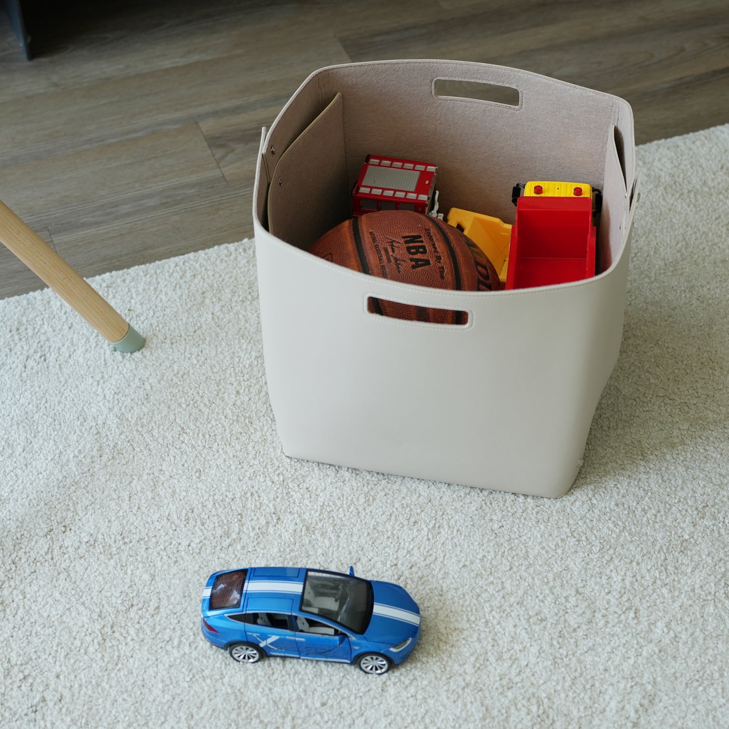 Set of Felt-lined Storage Basket for Cube Organizer